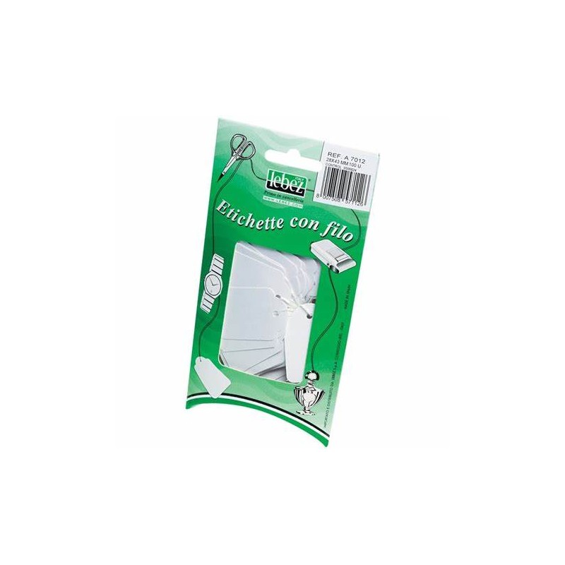 Lebez 7006 - Etichette con Filo 11x29 mm Conf. 200 pz
