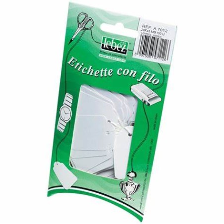 Lebez 7006 - Etichette con Filo 11x29 mm Conf. 200 pz