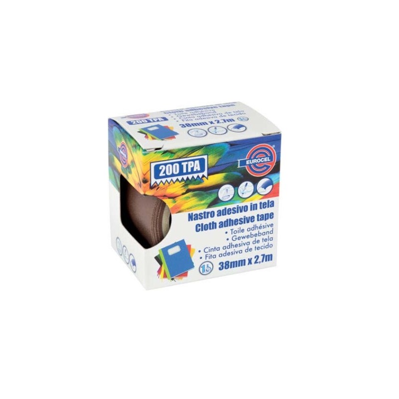 Eurocel 6637 - Nastro Telato 19mm x 2,7 m Marrone