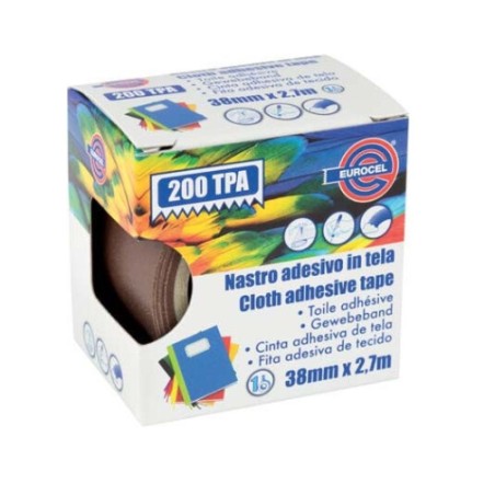 Eurocel 6637 - Nastro Telato 19mm x 2,7 m Marrone