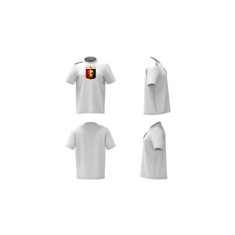 Genoa 6883 - T-Shirt Genoa Bianca Con Stemma Uomo Taglia XXL