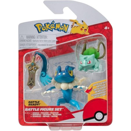 Rei Toys 20403 - Pokemon - Battle Figure Honedge + Frogadier + Bulbasaur