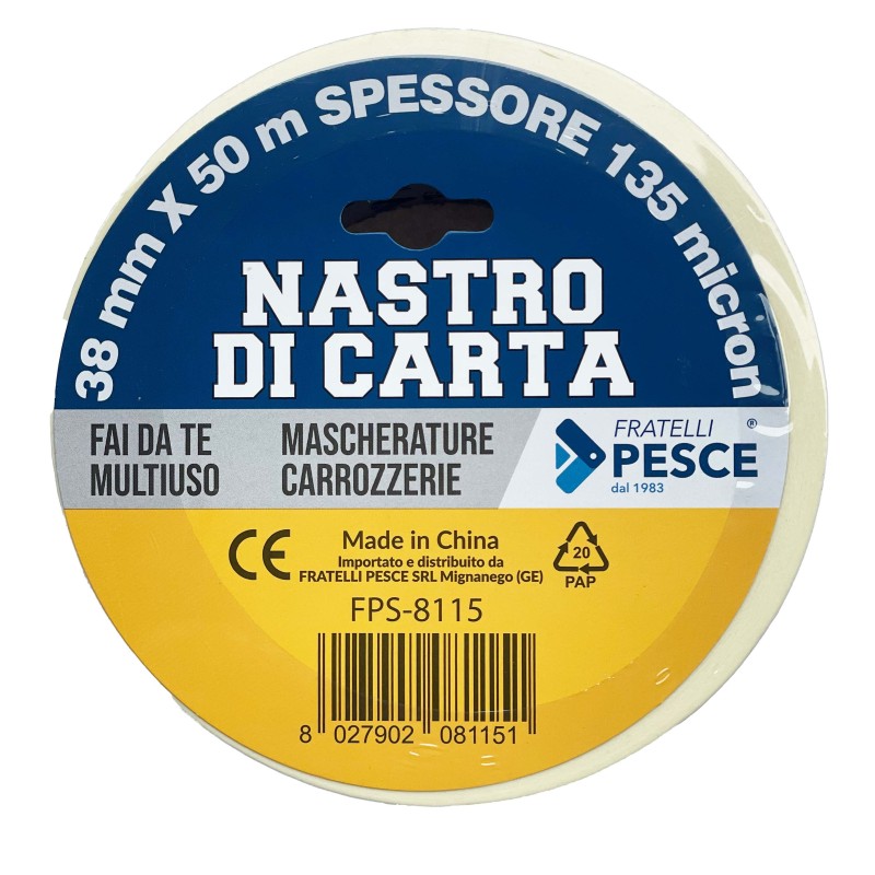 Fratelli Pesce 8115 - Nastro Carta Mascherature 38 mm x 50 Mt