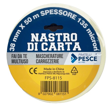 Fratelli Pesce 8115 - Nastro Carta Mascherature 38 mm x 50 Mt