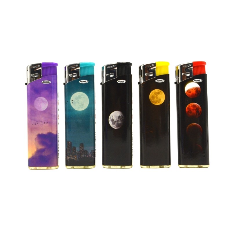 Atomic 3648095 - Accendini Elettronici Ricaricabili Moon Conf.50 pz