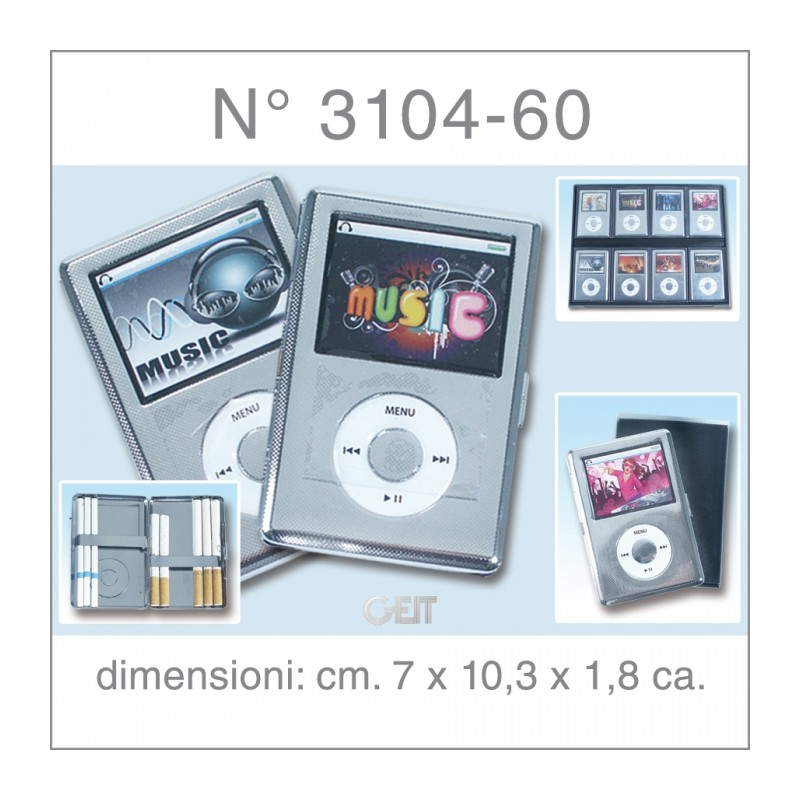 Geit 3104 - Porta Sigarette Metallo Music