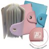 Alplast 1021P - Porta Card Pvc Pastello 20 Scomparti Chiusura Bottone