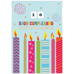 Marpimar ALOD13 - Biglietti Compleanno Doppia Rotella Conf.12 pz