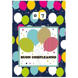 Marpimar ALOD13 - Biglietti Compleanno Doppia Rotella Conf.12 pz