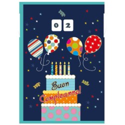 Marpimar ALOD13 - Biglietti Compleanno Doppia Rotella Conf.12 pz