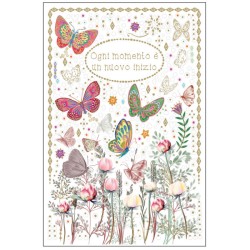 Marpimar ALOD17 - Biglietti Compleanno e Auguri Fiori e Farfalle Conf.12 pz