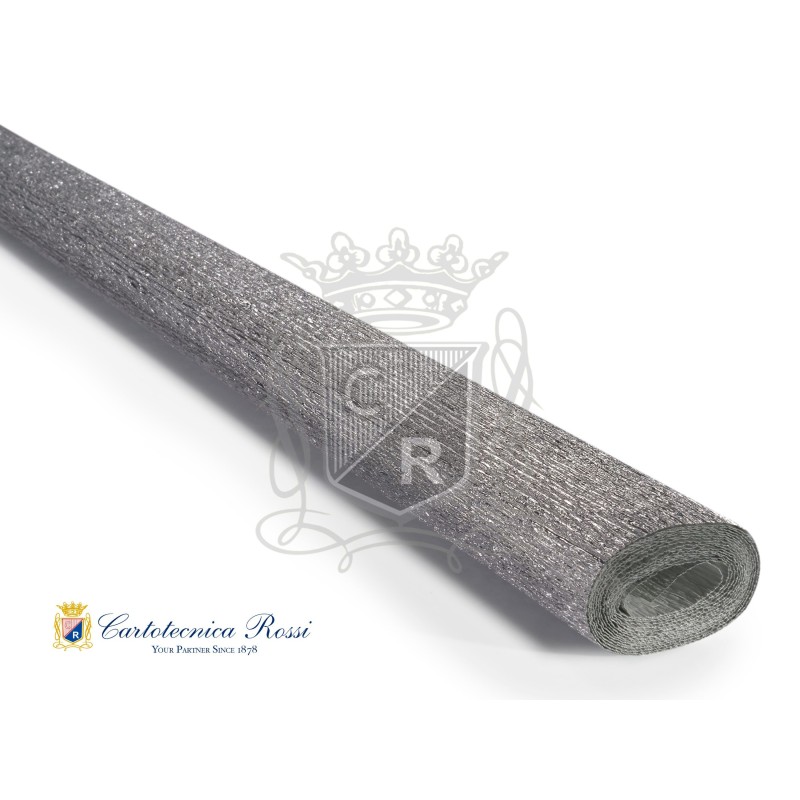 Cartotecnica Rossi 402 - Carta Crespa 60gr 50 x 150 Argento Metallizzato