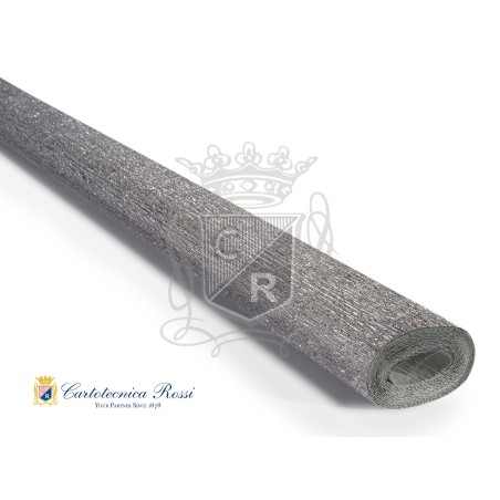 Cartotecnica Rossi 402 - Carta Crespa 60gr 50 x 150 Argento Metallizzato