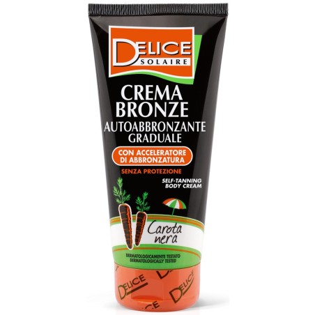 Delice 21150 - Crema Auto Abbronzante Carota Nera 200 ml