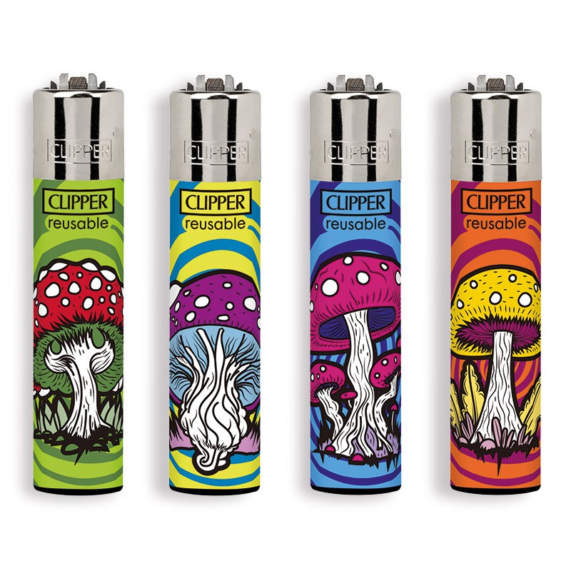Clipper 8096 - Accendini Clipper Large Magic Mushrooms Conf.48 pz
