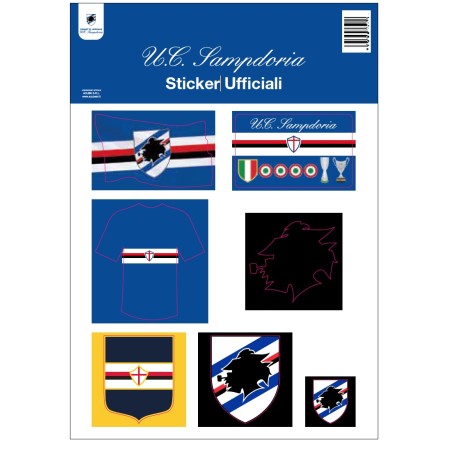 Acube 3217 - Kit Stickers Sampdoria su Foglio A4