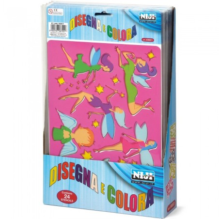 Lebez 60851 - Stencil Disegna e Colora Assortiti