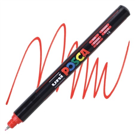 Uni Posca 8985 - Uni Posca Punta Extra Fine Rosso PC-1