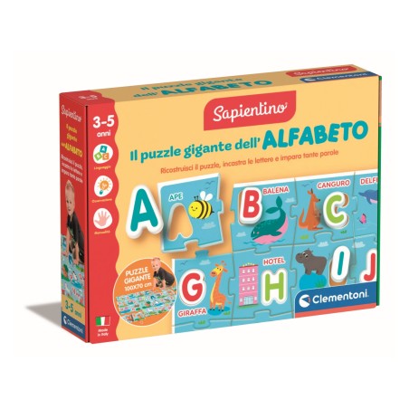 Clementoni 16858 - Sapientino - Il Puzzle Gigante dell'Alfabeto