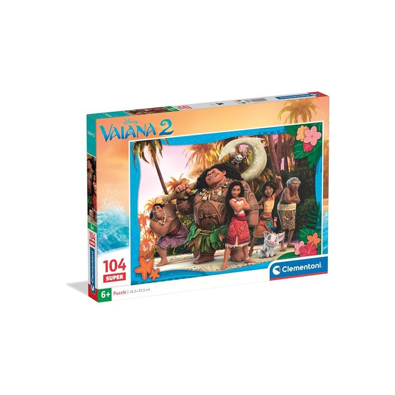 Clementoni 25787 - Puzzle 104 Pezzi - Disney Vaiana 2