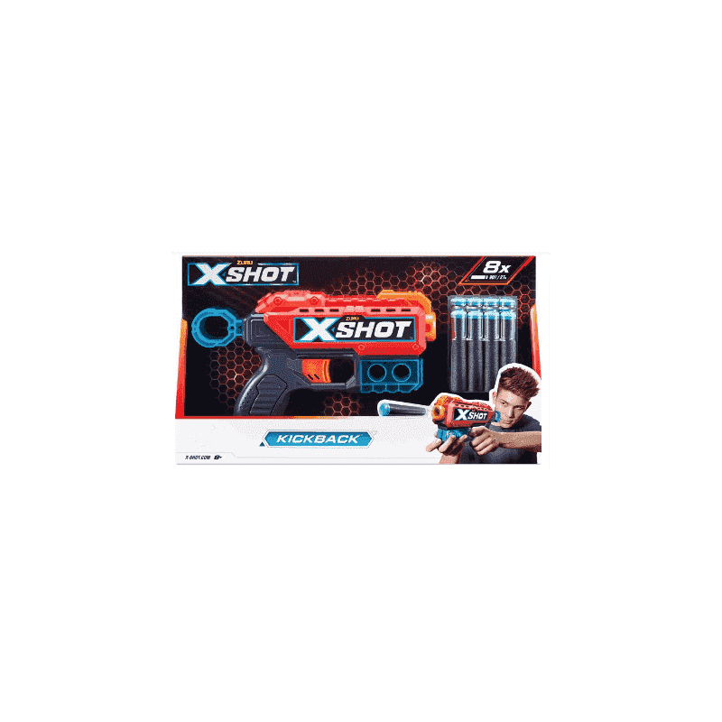 Zuru 36184 - X-Shot - Fucile Excel Kickback 8 Dardi