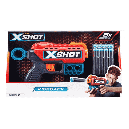 Zuru 36184 - X-Shot - Fucile Excel Kickback 8 Dardi