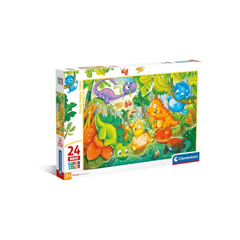 Clementoni 28524 - Puzzle 24 Pezzi Maxi - Dinosauri