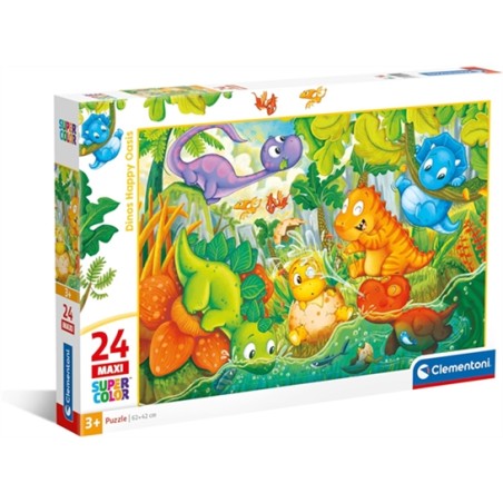 Clementoni 28524 - Puzzle 24 Pezzi Maxi - Dinosauri