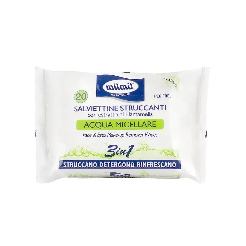 Mil Mil 22290 - Salviettine Struccanti Acqua Micellare 20 pz