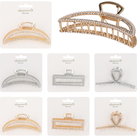 Koopman 9008160 - Clip Capelli Metallo 11 cm