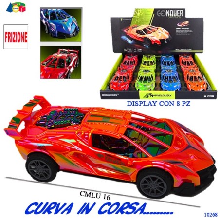 Ginmar 10268 - Auto Sportiva Frizione Curva in Corsa Display 8 pz