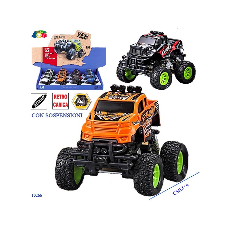 Ginmar 10266 - Monster con Sospensioni Retrocarica Display 12 pz