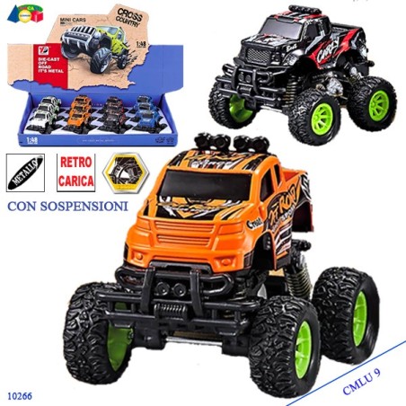 Ginmar 10266 - Monster con Sospensioni Retrocarica Display 12 pz
