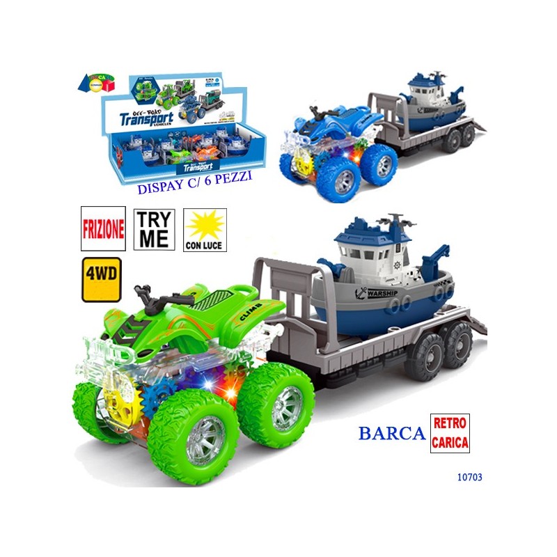 Ginmar 10703 - Display Quad 4WD Frizione con Rimorchio e Barca a Retrocarica