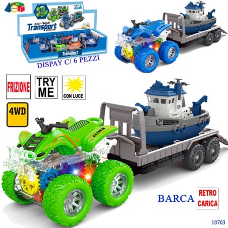 Ginmar 10703 - Display Quad 4WD Frizione con Rimorchio e Barca a Retrocarica