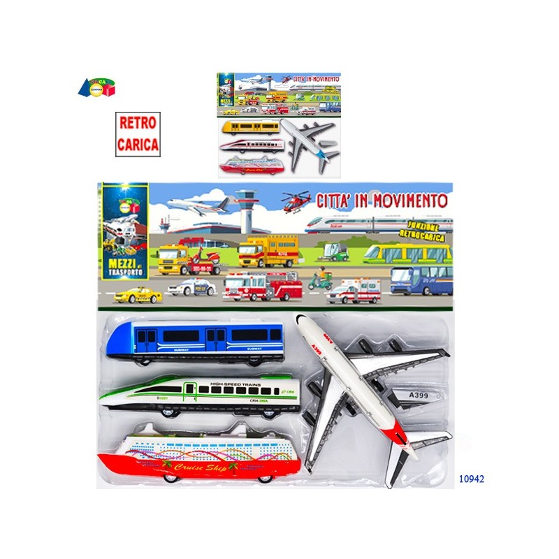 Ginmar 10942 - Busta Treni Aereo e Nave Retrocarica