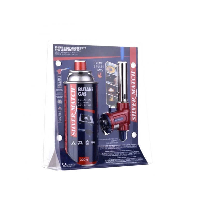 Silver Match 40673550 - Cannello a Gas con Bombola 220gr