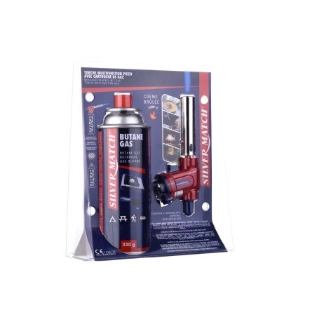 Silver Match 40673550 - Cannello a Gas con Bombola 220gr