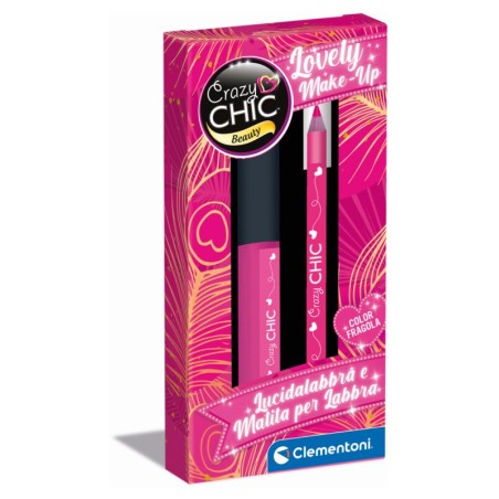 Clementoni 18882 - Crazy Chic - Lucidalabbra e Matita Strawberry