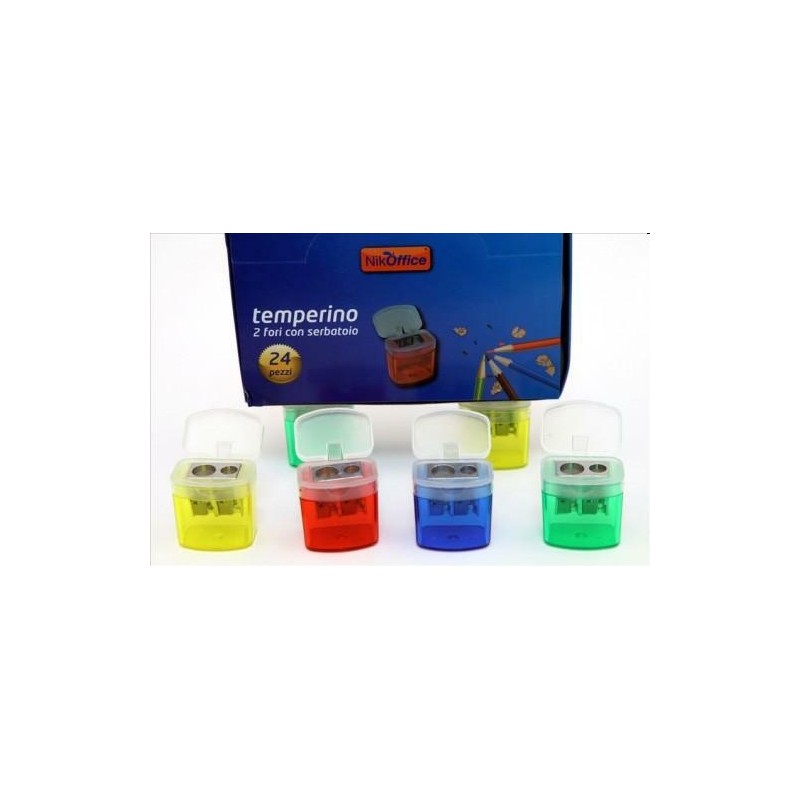 Ans 12024 - Temperamatite con Raccoglitore 2 Fori Conf.24 pz