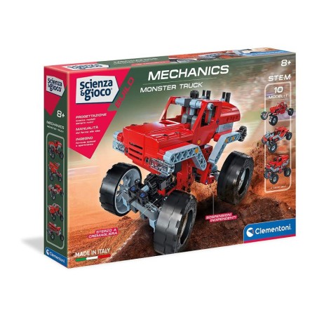 Clementoni 19087 - Scienza & Gioco - Laboratorio di Meccanica - Monster Trucks