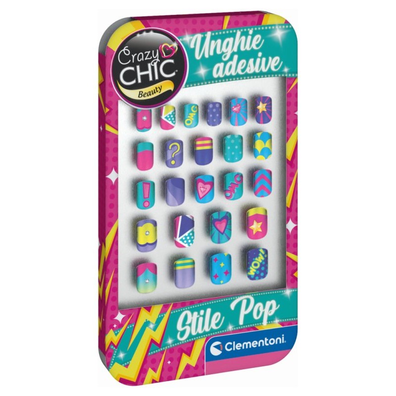 Clementoni 18137 - Crazy Chic - Unghie Adesive Pop