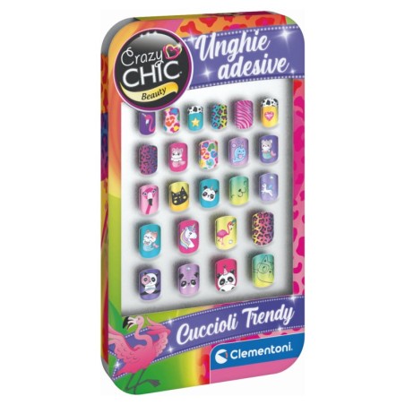 Clementoni 18135 - Crazy Chic - Unghie Adesive Animals