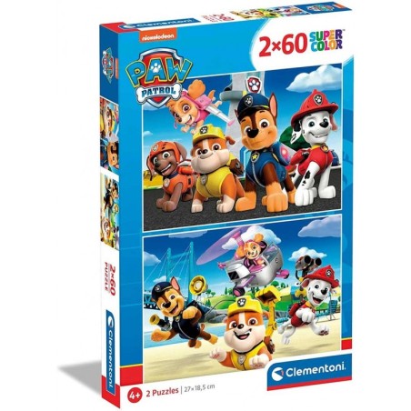 Clementoni 21623 - Puzzle 2 x 60 Pezzi - Paw Patrol