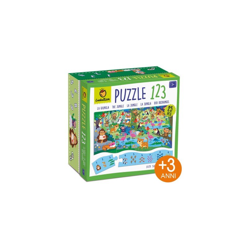 Educational 23003 - Ludattica Puzzle 123 La Giungla