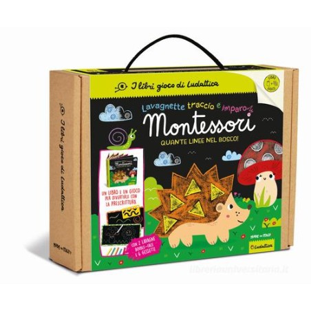 Educational 47686 - Montessori Lavagnette Traccio e Imparo Quante Linee nel Bosco