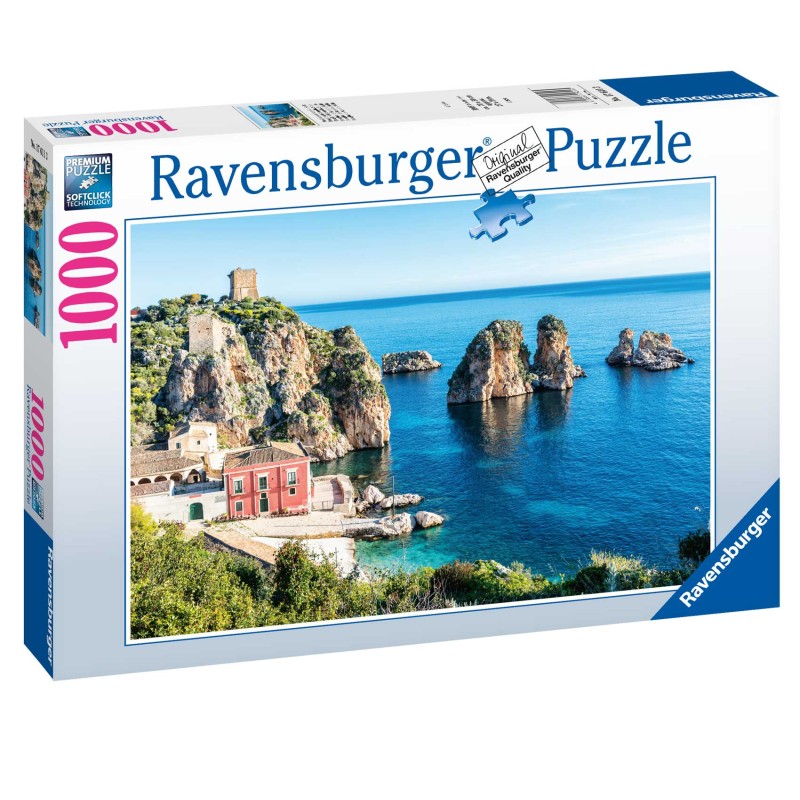 Ravensburger 01235 - Puzzle 1000 Pezzi - Faraglioni di Scopello Sicilia