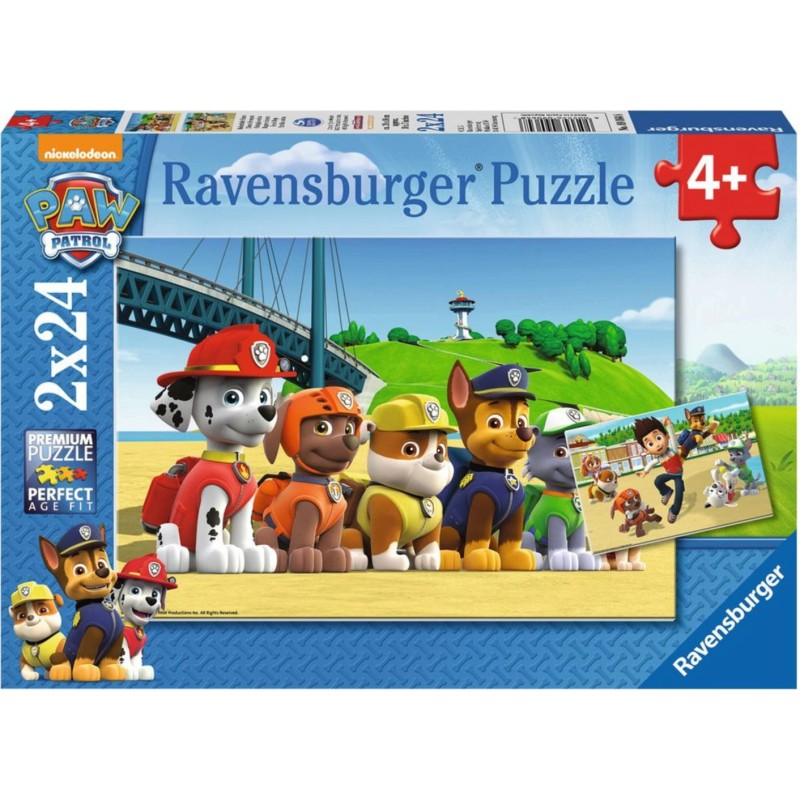 Ravensburger 09064 - Puzzle 2 x 24 Pezzi - Paw Patrol Cani Eroici