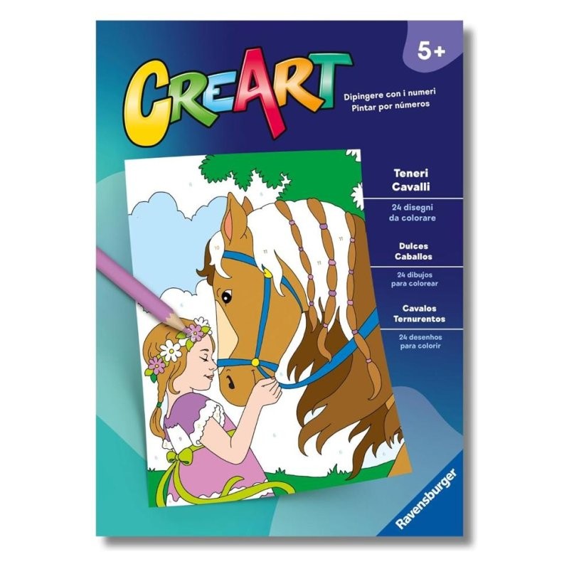 Ravensburger 96001 - Creart - Album da Colorare Teneri Cavalli