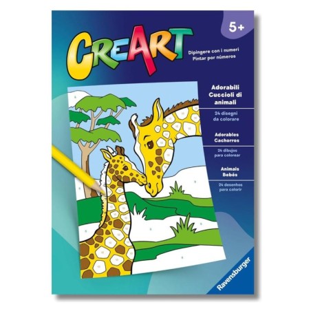 Ravensburger 96002 - Creart - Album da Colorare - Adorabili Cuccioli Di Animali